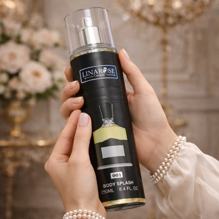 لينا روز معطر جسم 001 - 250 مل رجالي معطر جسم فاخر مستوحى من العطر الشهير "أفنتوس"، والمعروف برائحته المميزة التي تجمع بين النغمات الفاكهية والخشبية.