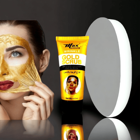 قناع الوجه بالذهب من ماكس اليجنس علاج مغذي ومعالج للبشرة شديدة الجفاف أو الحساسة مركّب من مواد مرطبة ومضادة للشيخوخة