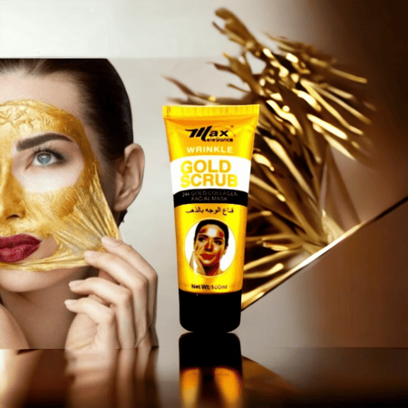قناع الوجه بالذهب من ماكس اليجنس علاج مغذي ومعالج للبشرة شديدة الجفاف أو الحساسة مركّب من مواد مرطبة ومضادة للشيخوخة