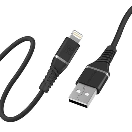 كابل شحن ونقل بيانات عالي الجودة مع موصل لايتينينغ، معتمد من MFi لضمان التوافق مع أجهزة Apple بطول 1.2 متر، تم اختباره بأكثر من 25000 انحناء لضمان المتانة والموثوقية، يأتي بملمس سيليكون ناعم لتجربة استخدام مريحة وسلسة - Promate PowerLine-Ai120