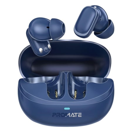 استمتع بصوت عالي الوضوح مع سماعات الأذن اللاسلكية بتقنية تحكم ذكية باللمس، وميكروفون عالي الدقة للمكالمات النقية، اتصال بلوتوث 5.4 المستقر، مقاومة الماء بمعيار IPX4، مع تصميم مريح وتشغيل يدوم حتى 6 ساعات - Promate Lush-Pro