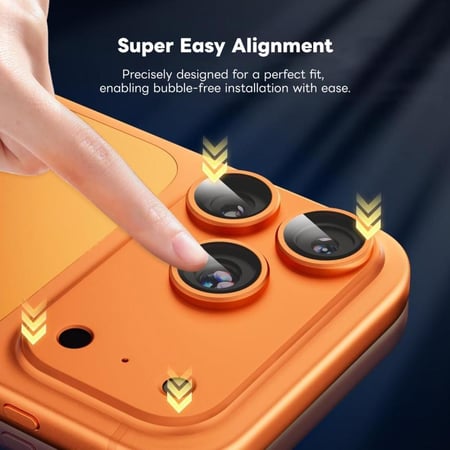 دريب - حماية Full-Coverage Aluminum Alloy للكاميرا لايفون 17برو - برتقالي