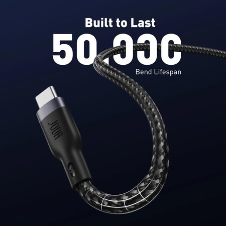 كابل طول 2 متر USB CC مضفر من النايلون FIBER 60 من جوده
