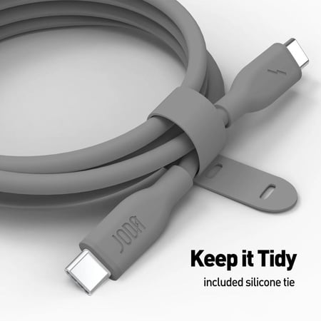 كابل طول واحد متر USB CC من السيليكون SLIP 60 رصاصي