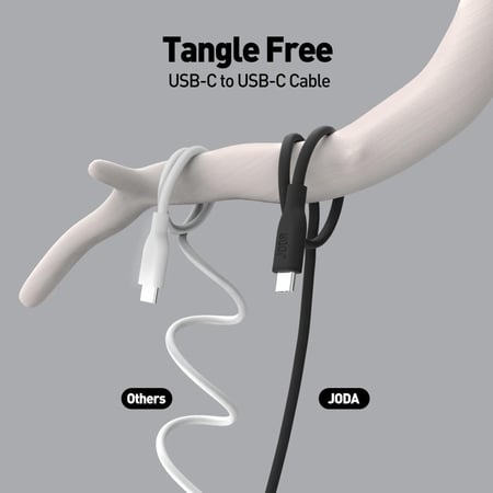 كابل طول واحد متر USB CC من السيليكون SLIP 60 اسود من جوده