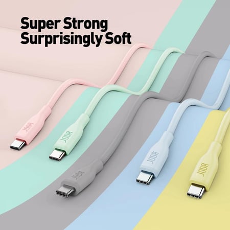 كابل طول واحد متر USB CC من السيليكون SLIP 60 ابيض من جوده