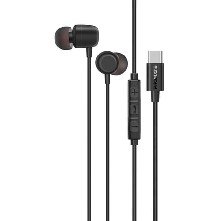 سماعات بروميت عالية الجودة بمنفذ USB-C وميكروفون ENC مع عناصر تحكم مدمجة وهيكل معدني لمكالمات واضحة، تأتي بكابل TPE بطول 1.2 متر Silken-ENC