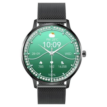 ساعة ذكية تجمع بين التصميم المعدني الأنيق والتقنيات المتطورة مثل شاشة AMOLED فائقة الدقة بمقاس 1.32 بوصة وزجاج كروي ثلاثي الأبعاد، تدعم أكثر من 100 وضع رياضي، مكالمات بلوتوث، مقاومة للماء IP68، وبطارية تدوم حتى 5 أيام من الاستخدام المستمر xWatch-US13