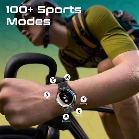 ساعة ذكية تجمع بين التصميم المعدني الأنيق والتقنيات المتطورة مثل شاشة AMOLED فائقة الدقة بمقاس 1.32 بوصة وزجاج كروي ثلاثي الأبعاد، تدعم أكثر من 100 وضع رياضي، مكالمات بلوتوث، مقاومة للماء IP68، وبطارية تدوم حتى 5 أيام من الاستخدام المستمر xWatch-US13