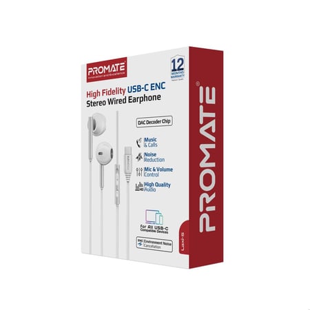 أفضل سماعات سلكية بمنفذ USB-C – مزودة بميكروفون ENC لعزل الضوضاء، وسماعات ديناميكية مقاس 14 ملم، توفر صوتًا ستيريو عالي الدقة وجودة نقاء مذهلة، مع تحكم بالصوت وكابل متين بطول 1.2 متر مقاوم للتشابك، وهيكل من الألومنيوم الفاخر.  Laxi-S