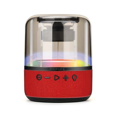 تجربة صوتية مدهشة مع مكبر الصوت Glitz-L بقدرة 10 واط وعرض ضوئي بزاوية 360 درجة، وقت تشغيل 6 ساعات مع منفذ صوت 3.5 ملم ومنفذ USB وفتحة بطاقة TF من Promate Glitz-L