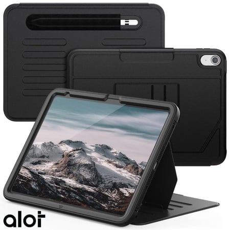 ألوت - جراب حماية متعددة الوظائف مصممة خصيصا لجهاز ايباد10 (10.9 إنش) - اسود