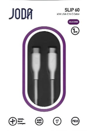 كابل طول واحد متر USB CC من السيليكون SLIP 60 ابيض من جوده