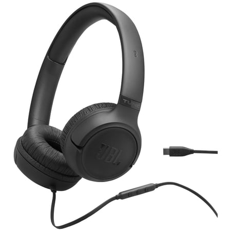 جي بي ال - سماعة رأس سلكية بوصلة يو اس بي سي بدون شحن JBL Tune 530C - أسود