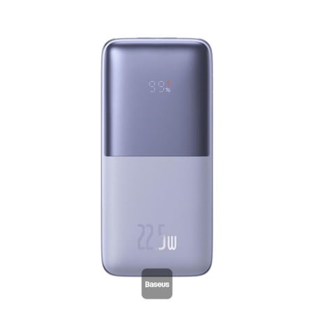 بيسوس - بطارية متنقلة بقوة 22.5 واط سعه 10,000 ملي امبير  بنفسجي