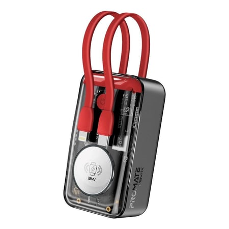 فائزة بجائزة أفضل بطارية في المطارات والمبيعات الجوية في العالم - بطارية مميزة جدا من بروميت بسعة 10 الف ميلي آمبير مع شاحن ساعة ابل سريع و سلك شاحن تايب سي USB- C بقدرة 35 واط PD و سلك ايفون سريع بقدرة 20 واط PD ومنفذ تايب سي لشحن البطارية و الشحن منها