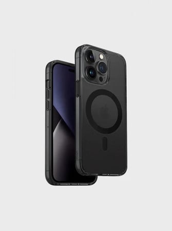 كفر حماية ماج سيف يونيك Calio للايفون 15 برو - شفاف اسود