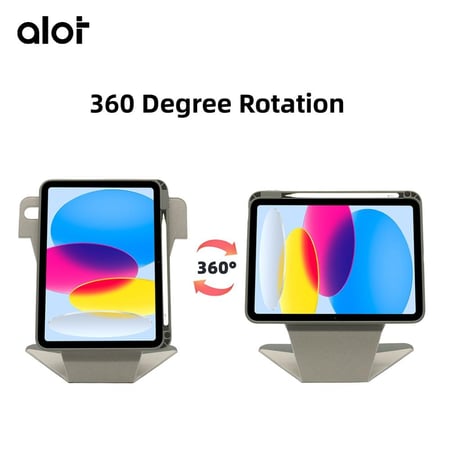 ألوت - غلاف Alot FLEX RISE للايباد (الجيل العاشر /A16 ) 10.9inch هيكل متين ومغناطيس MagSafe قوي - رمادي