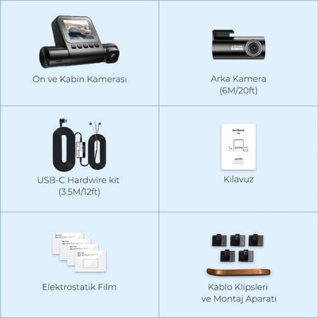 كاميرا داش كام ازدوم S58 - كاميرا أمامية للسيارة تدعم شريحة 4G مع ثلاث كاميرات