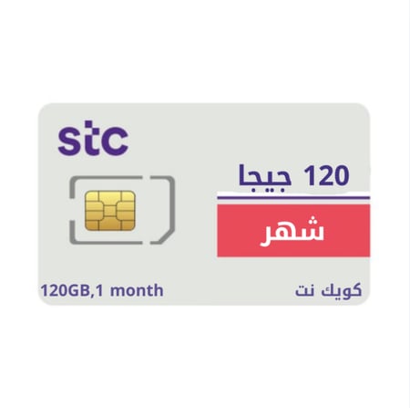 شريحة بيانات STC شهر 120 قيقا