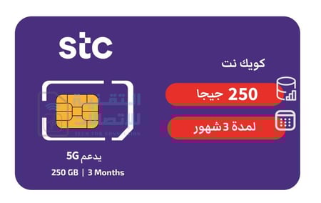 شريحة بيانات STC 250 قيقا ٣ أشهر