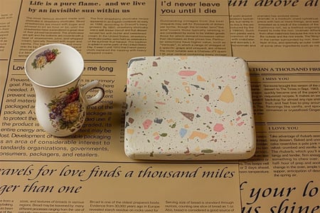 صينية تقديم فخمة من حجر التيرازو .. صناعة يدوية