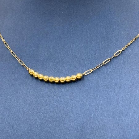 عقد كرات ذهب عيار 18