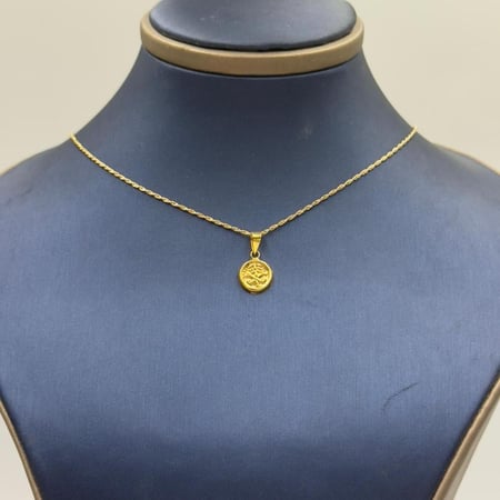 sعقد شعار السعودية ذهب عيار 18