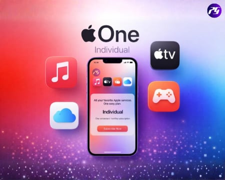 صوره توضح اشتراك apple one  مشاهده واستماع