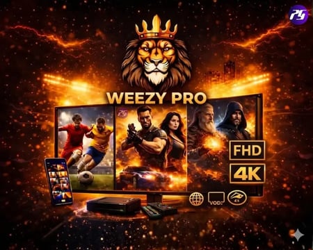 اشتراك WEEZY PRO IPTV قنوات رياضية وأفلام ومسلسلات بجودة FHD و4K