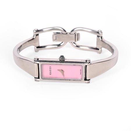 GUCCI 1500L Pink and Silver Vintage Watch - Early 2000s