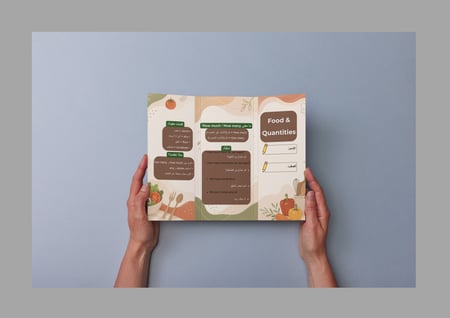مطوية انجليزي Food & Quantities - صف ثالث ابتدائي ف2 PDF جاهزة للطباعة