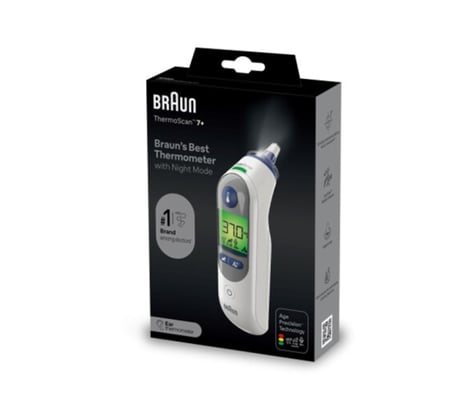 جهاز ترمومتر قياس الحرارة براون عن طريق الأذن 7 بلس