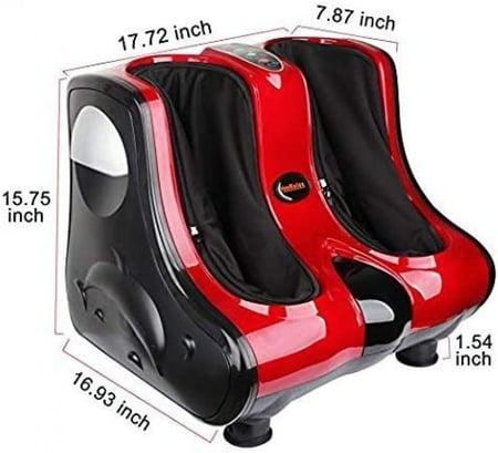 Foot and leg massager with heat