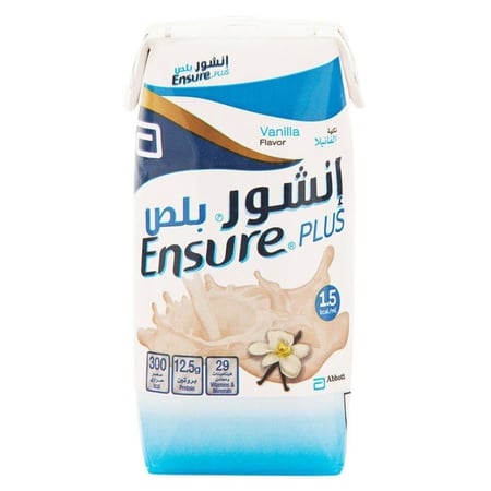 حليب إنشور بلص مكمل غذائي ( Ensure PLUS 200ml ) الكرتون عبوة 18 حبة