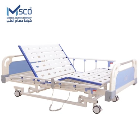 سرير طبي عريض مقاس 120cm  مع مرتبة  اربع حركات وخاصية CPR شديد الإنخفاض