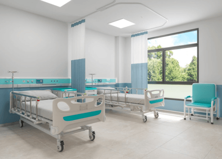 سرير طبي كهربائي شديد الإنخفاض 4 حركات مع مرتبة