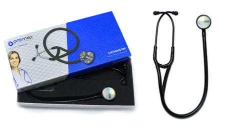 سماعة طبيب امراض صدر وبطن اسود كامل ORO-SF 501