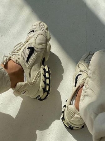 x Stüssy Air Zoom Spiridon Caged Fossil sneakers