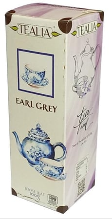 علبة شاي تيليا إيرل جراي أوراق شاي سائبة (100 جرام) - Tealia Earl Grey  Loose Leaf Tea Units (100g)
