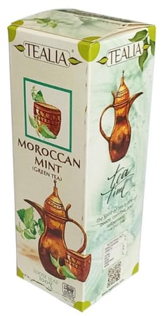 علبة شاي تيليا بالنعناع المغربي أوراق شاي سائبة (100 جرام) - Tealia Moroccan Mint Loose Leaf Tea Units (100g)