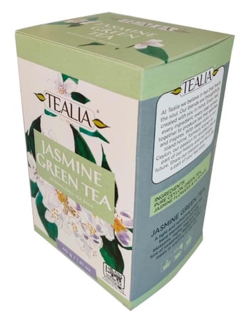 علبة شاي تيليا بالياسمين (2 جرام × 20 ظرف) - Tealia Jasmine Green Tea Units (2g x 20 Envelopes)