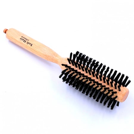 فرشاة شعر خشبية حرارية مشط حجم كبير من سوفت هير