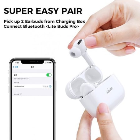 سماعة اذن اي سويت لايت بدز برو لا سلكية أبيض بتقنية الغاء الضجيج النشط