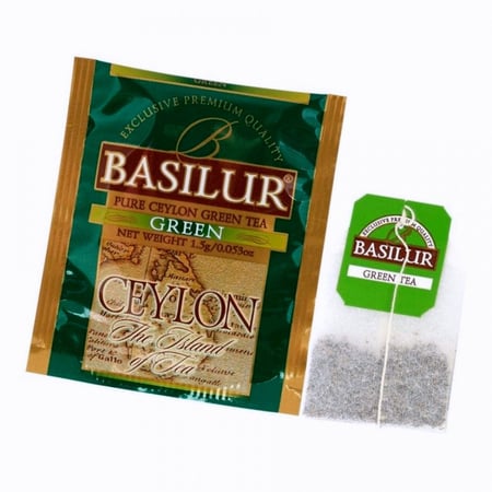 سكيني Skinny - شاي أخضر بازلر BASILUR SENCH GREEN TEA 50 ENVELOPS 50