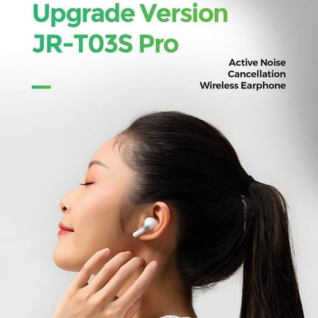 سماعة أذن لاسلكية بيضاء جوي روم JR-T03S Pro