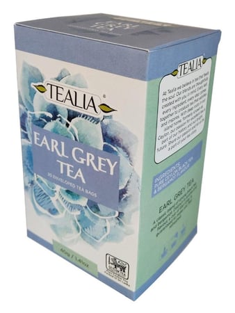 علبة شاي تيليا إيرل جراي (2 جرام × 20 ظرف) - Tealia Earl Grey Units (2g x 20 Envelopes)