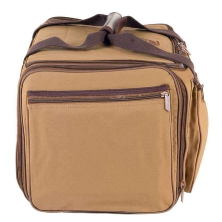 شنطه رحلات سفاري - شنطة تنزا صغيرة بلون رملي قابلة للتوسيع