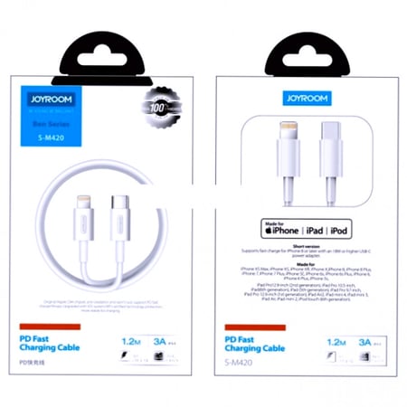 كيبل شحن سريع FAST CHARGING  تايب-سي إلى الأيفون TYPE-C TO LIGHTNING D