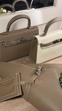 شنطة بيج مع باقة ورد